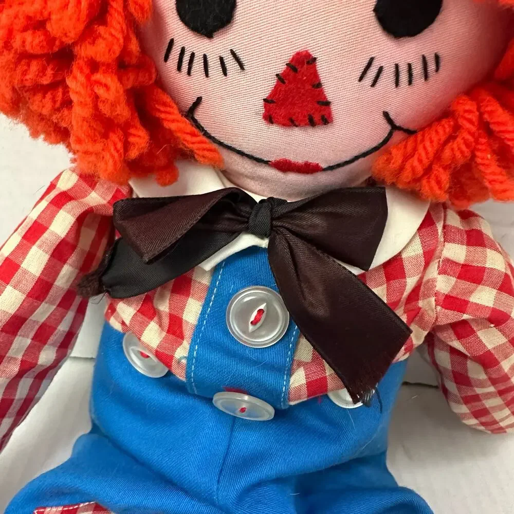 Vintage Raggedy Andy Cloth Rag Doll Handmade Hat 20